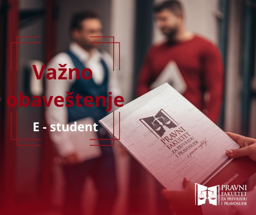 OBAVEŠTENJE O POČETKU RADA STUDENTSKOG SERVISA eSTUDENT
